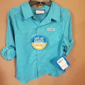 Columbia Boys Button Up XS Top NEW